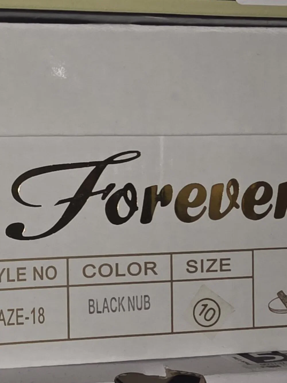 FOREVER Blaze-18 wedge heel - Black Nub - Size 10